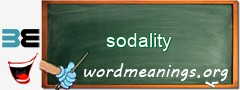 WordMeaning blackboard for sodality